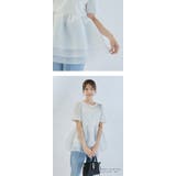 ペプラムTシャツ ふんわりプルオーバー ドッキングトップス | karei | 詳細画像15 