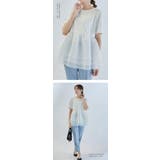 ペプラムTシャツ ふんわりプルオーバー ドッキングトップス | karei | 詳細画像18 