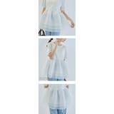 ペプラムTシャツ ふんわりプルオーバー ドッキングトップス | karei | 詳細画像19 