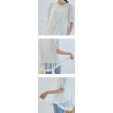 シアーチュールドッキングTシャツ トップス 半袖 | karei | 詳細画像12