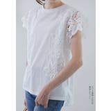 花レース袖 Tシャツ トップス | karei | 詳細画像16