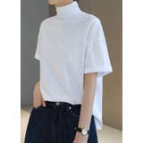 さらっと心地いい。綿100%ベーシックTシャツ 半袖 ハイネック | karei | 詳細画像16