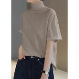さらっと心地いい。綿100%ベーシックTシャツ 半袖 ハイネック | karei | 詳細画像24