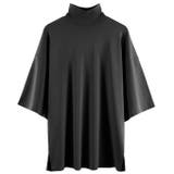 【半袖】ブラック | さらっと心地いい。綿100%ベーシックTシャツ 半袖 ハイネック | karei