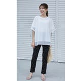 シフォン×カットソー シフォンドッキング 重ね風 | karei | 詳細画像11