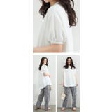 ワッフルカットソー Tシャツ ぽわん袖 | karei | 詳細画像25
