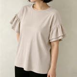 綿100％ 袖フリルTシャツ カットソー | karei | 詳細画像14 
