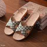 クロスデザインルームシューズ ジュート素材スリッパ | karei | 詳細画像12 