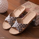 クロスデザインルームシューズ ジュート素材スリッパ | karei | 詳細画像13 