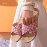 クロスデザインルームシューズ ジュート素材スリッパ | karei | 詳細画像6 