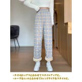 裏起毛チェック柄ワイドパンツ | karei | 詳細画像14