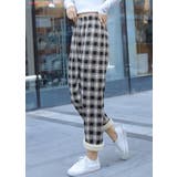 裏起毛チェック柄ワイドパンツ | karei | 詳細画像9