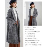 ロングコート チェックコート グレンチェック | karei | 詳細画像3