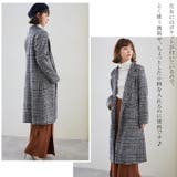 ロングコート チェックコート グレンチェック | karei | 詳細画像5