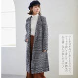 ロングコート チェックコート グレンチェック | karei | 詳細画像7