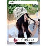 帽子 透かし編み帽子 キャップ | karei | 詳細画像5