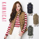 【jk10003】オシャレな木目のトグルボタンがcute ダッフルデザインパディ… | KawaiCat | 詳細画像1