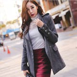 2スタイルで着こなしが楽しめるスリムコート カシミア風ダブルボタンウールコート | KawaiCat | 詳細画像5