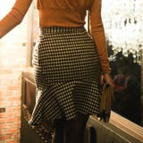 【sk10520】千鳥チェック柄デザインがキュートなフレアデザイン♪ヒップライン… | KawaiCat | 詳細画像4 