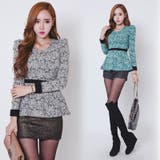 【C style】【ts10556】配色がポイントとなりスリムラインをアピールし… | KawaiCat | 詳細画像2 