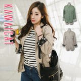 【jk11014】カジュアルなデザインに調節可能なウエストラインと袖レースで女の… | KawaiCat | 詳細画像1