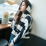 【ts11028】太いボーダーと大きめフードがポイント 太ボーダーフード付きショ… | KawaiCat | 詳細画像5 