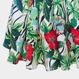 花柄×リーフ柄の華やかなデザインでシーズンムード漂うリゾート柄フレアワンピース | KawaiCat | 詳細画像9