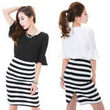【C style】【ts11573】５分袖のフレアデザイン♪腕細効果のある女性ら… | KawaiCat | 詳細画像2 