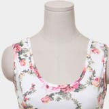 前後アンバランスな丈で脚長効果のあるアンバランス裾ノースリーブ花柄ワンピース | KawaiCat | 詳細画像8