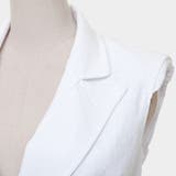 裾フリルデザインで女性らしいシルエットが完成 裾フレアノースリーブジャケット | KawaiCat | 詳細画像8 
