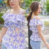 胸元フリルと花柄デザインでフェミニンムードUp | KawaiCat | 詳細画像2