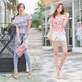 胸元フリルと花柄デザインでフェミニンムードUp | KawaiCat | 詳細画像6