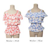 胸元フリルと花柄デザインでフェミニンムードUp | KawaiCat | 詳細画像7