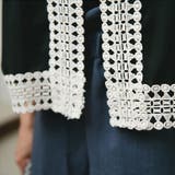 刺繍レースで上品なスタイリングに 刺繍レースボタンレスカーディガン | KawaiCat | 詳細画像9
