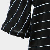 Vネックラインで顔回りをすっきりと演出 ボーダー5分袖Tシャツ | KawaiCat | 詳細画像9 