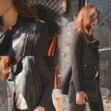 斜めZIPでスリムなシルエット レザー切り替え斜めZIPポイントジャケット | KawaiCat | 詳細画像2 