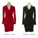 シャーリングでボディーラインをキレイにアシスト カラー付きシャーリングワンピース | KawaiCat | 詳細画像7