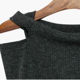 ショルダーホールデザインにツイストを加えたリブニットソー | KawaiCat | 詳細画像8 