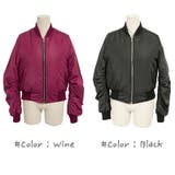 【jk13122】シンプルなデザインのブルゾン ショート丈に袖シャーリングで女性… | KawaiCat | 詳細画像7 