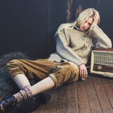 ウール混紡素材で暖かく優しい♪ルーズなハイネックデザインで息苦しくない裾スリット… | KawaiCat | 詳細画像5 
