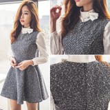 【op13488】シンプルですっきりとしたデザインのワンピース フレアラインで女… | KawaiCat | 詳細画像2 