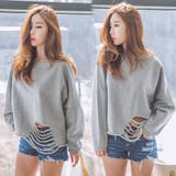 ラフに着用できるルーズなシルエットのトレーナー | KawaiCat | 詳細画像3