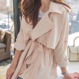 短めの丈でトレンド感のあるスタイルが完成 ハーフトレンチコート | KawaiCat | 詳細画像7