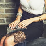 【sk14203】裾レースが豪華でセクシー♪裾レース配色ミディアム丈スカート | KawaiCat | 詳細画像3