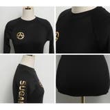 【bk14263】ブラックカラーにゴールドのロゴがクール♪ラッシュガード | KawaiCat | 詳細画像8