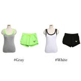 活動感あるれる夏トレーニングウェア♪伸縮性の良いパイピング配色ショートパンツ+タ… | KawaiCat | 詳細画像7