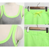 活動感あるれる夏トレーニングウェア♪伸縮性の良いパイピング配色ショートパンツ+タ… | KawaiCat | 詳細画像8