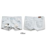 ライトブルーカラーが夏らしい♪裾切りっぱなしデニムダメージ加工ビンテージ風ショー… | KawaiCat | 詳細画像7