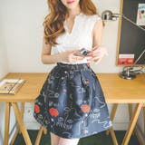 レース配色がフェミニンな印象♪フレアーシルエットナチュラルノースリーブチュニック… | KawaiCat | 詳細画像4