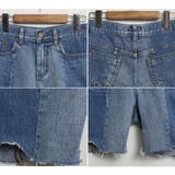 【pt14549】ユニークなデニム切り替えデザイン♪ツートンカラーロールアップデ… | KawaiCat | 詳細画像8 